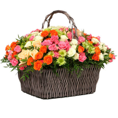 Цветы в корзинке «Встреча весны»